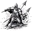 Templar Knights attacking tattoo design idea