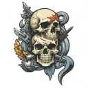 skull and navy seals# tattoo design idea