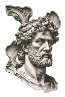 michelangelo sculpture david tattoo design idea