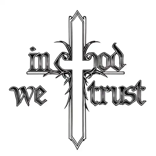 "in god we trust" "in god we trust" crosses tattoo design idea