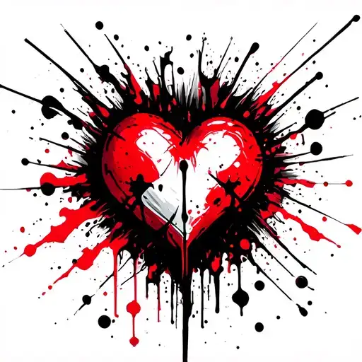 Heart Attack tattoo design idea