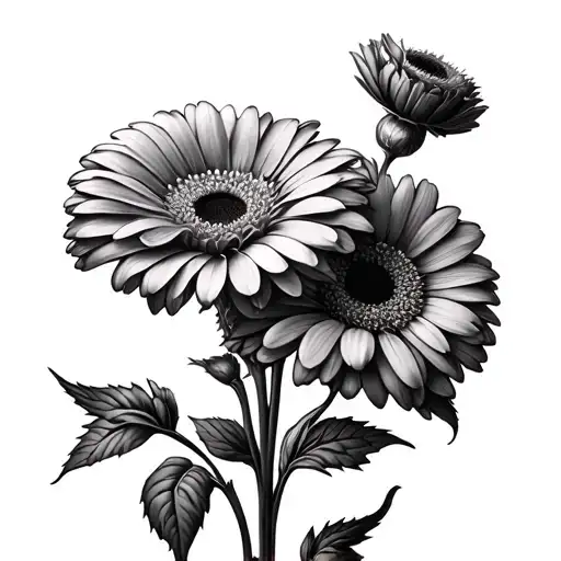 Gerbera Daisy tattoo design idea