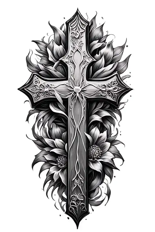 3d cross tattoo tattoo design idea