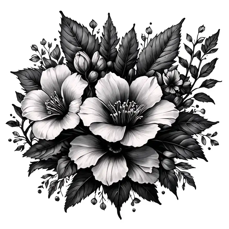 Spine tattoo with birth flowers for November, January, December, February, October in that order  tattoo design idea