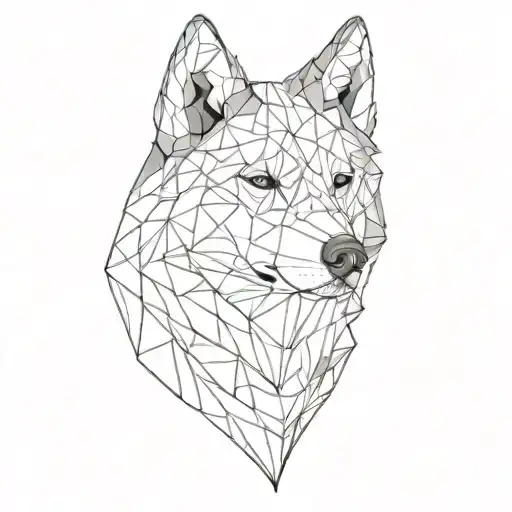 a husky dog tattoo design idea