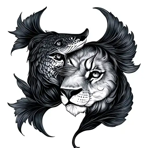pisces and leo memorial tattoo tattoo design idea