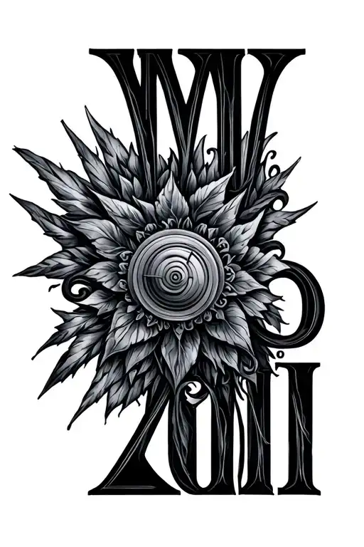roman numerals MMVII 2007 numerals tattoo design idea