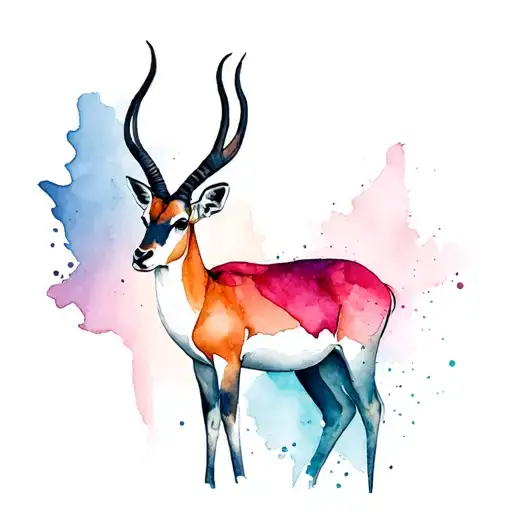 gazelle tattoo design idea