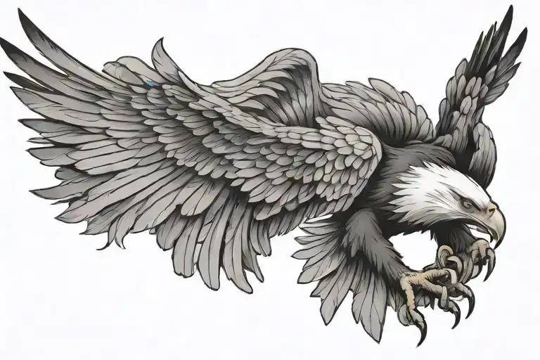 eagle soaring tattoo design idea