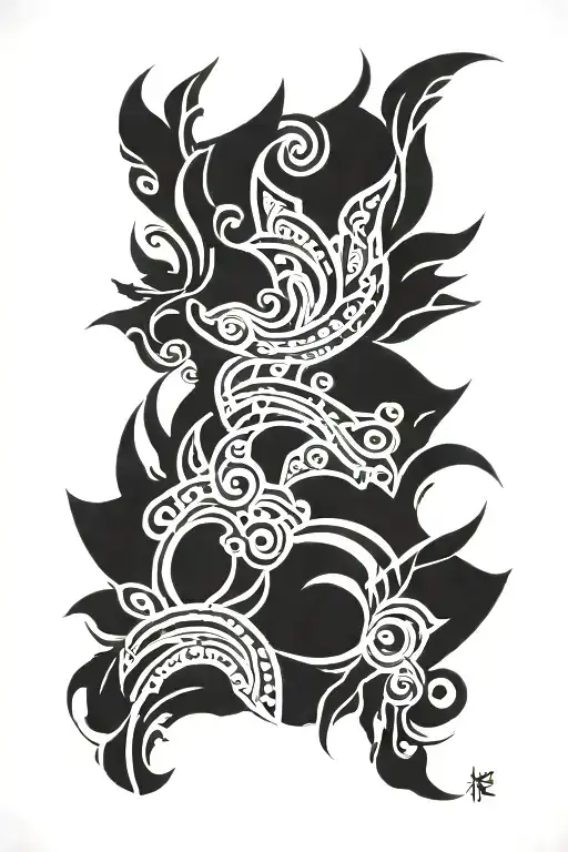 alaskan native tribal tattoo design combining tattoo design idea