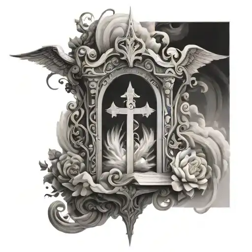 HEAVEN GATE GOD TRINITY tattoo design idea