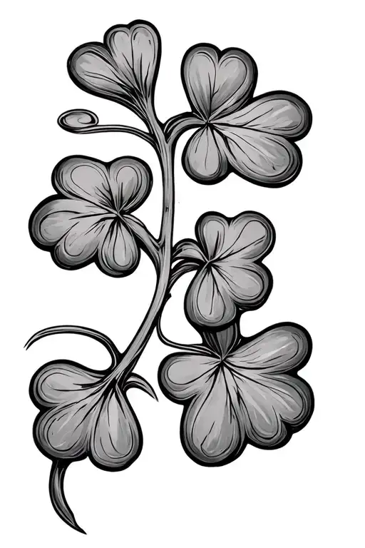 5 leaf clover ink tattoo tattoo design idea