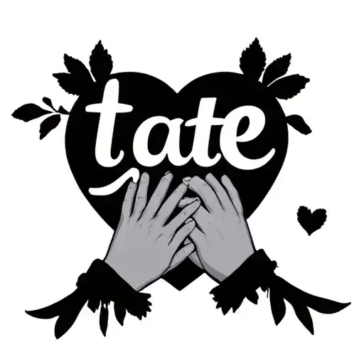 "tate" family holding hands tattoo design idea
