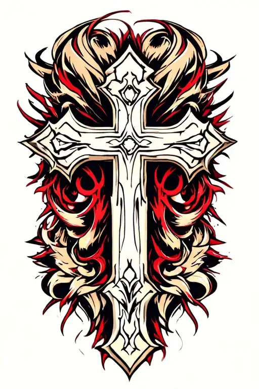 cross tattoo design idea