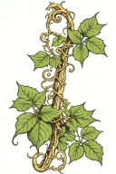 climbing ivy vines tendrils tattoo design idea