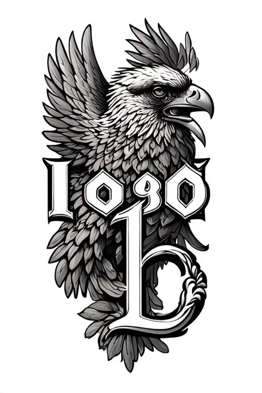 German Adler 1980 Roman Letters tattoo design idea