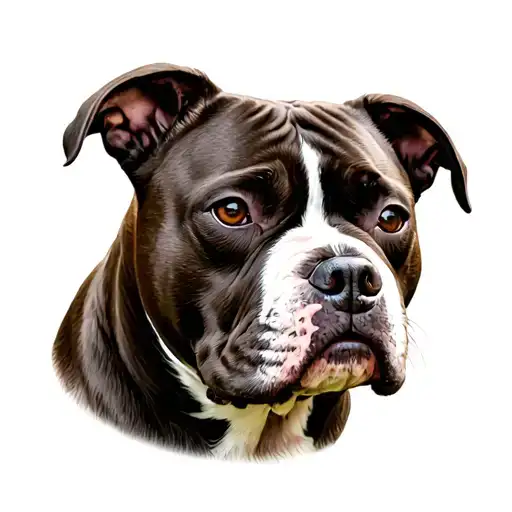 Staffordshire bull terrier tattoo design idea