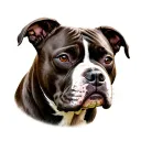 Staffordshire bull terrier tattoo design idea