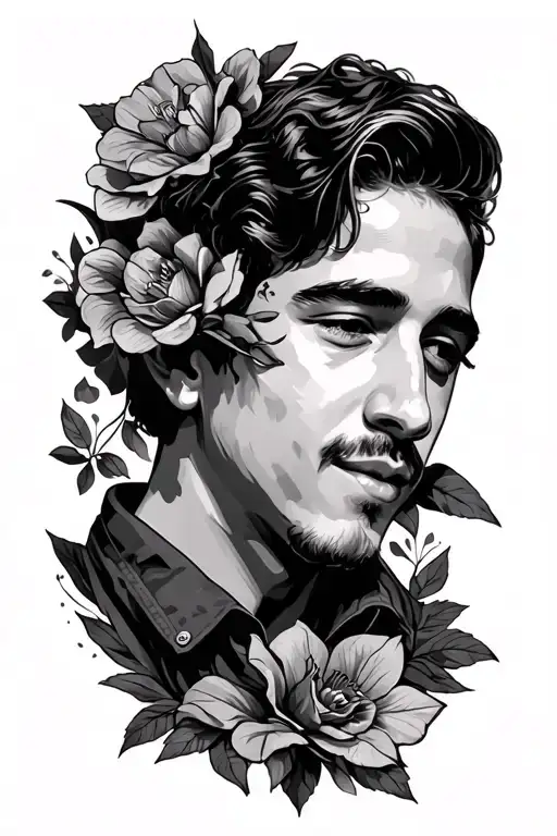 Dad son looking tattoo design idea