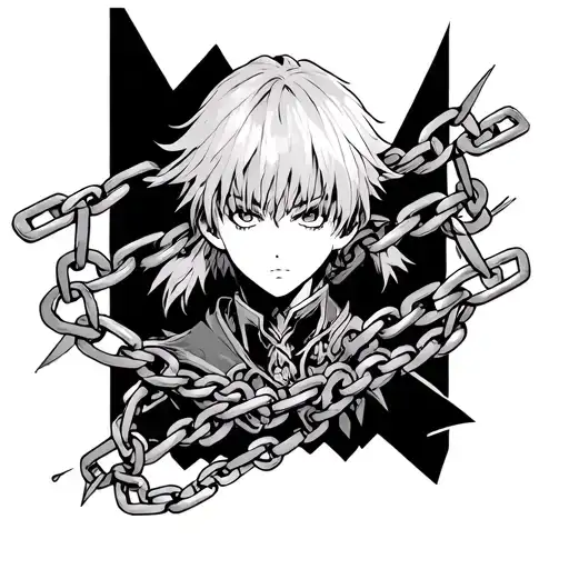 kurapika chain of judgement tattoo design idea