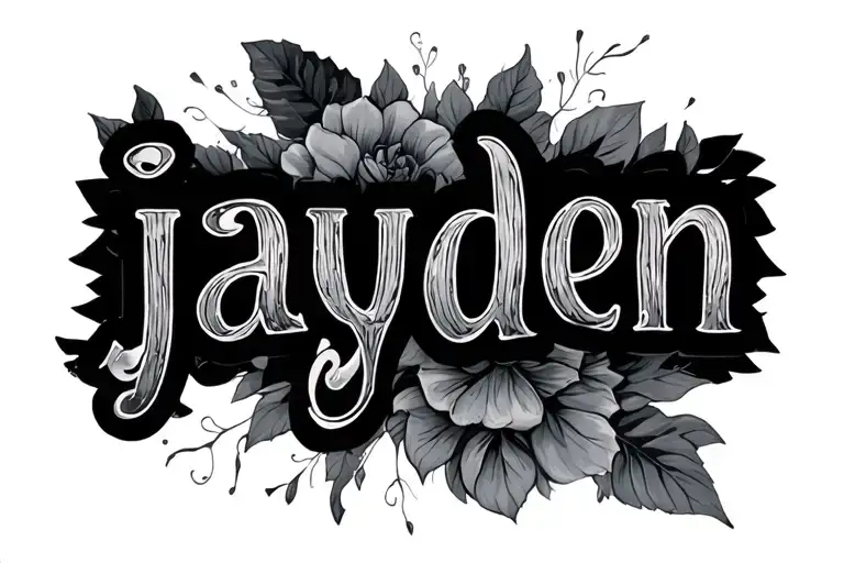 my sons name jayden tattoo design idea