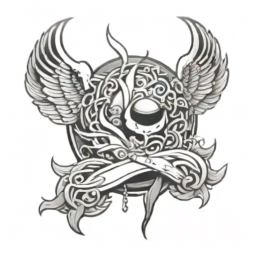 UBI TU IBI EGO tattoo design idea