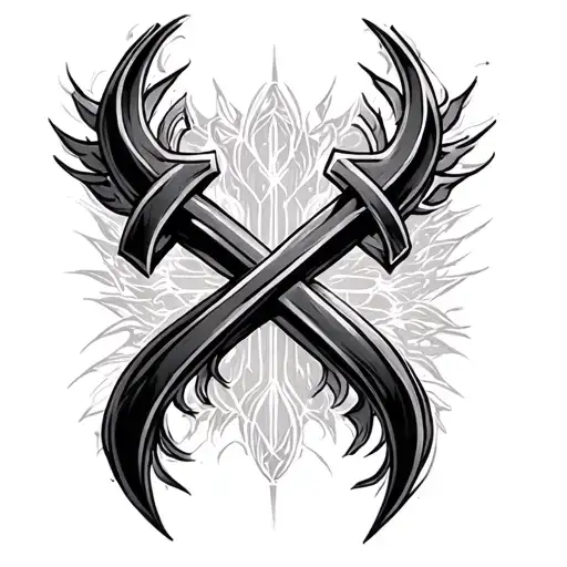 Infinity Cross tattoo design idea