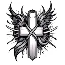 Infinity Cross tattoo design idea