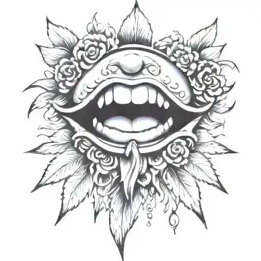 Throat tattoo design idea
