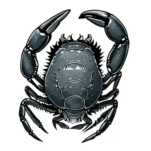 "Phuchit " written ,crab ,197 number,best tattoo design idea