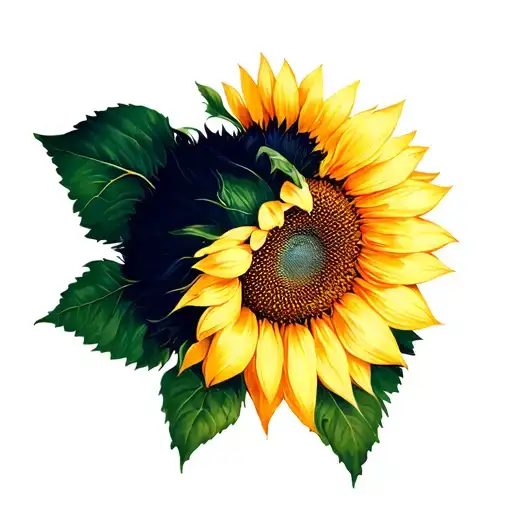 sunflower tattoo design idea