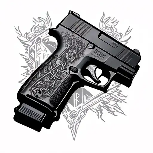 "The die is cast" Glock tattoo design idea