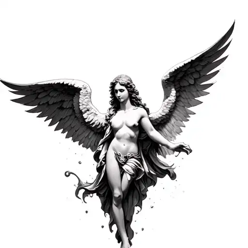 Gabriel Angel tattoo design idea