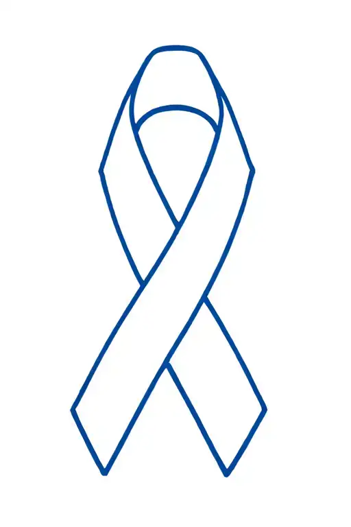 Colon Cancer ribbon tattoo design idea