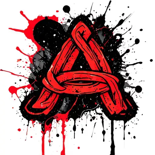 Celta knot with a letter A and a F tattoo design idea