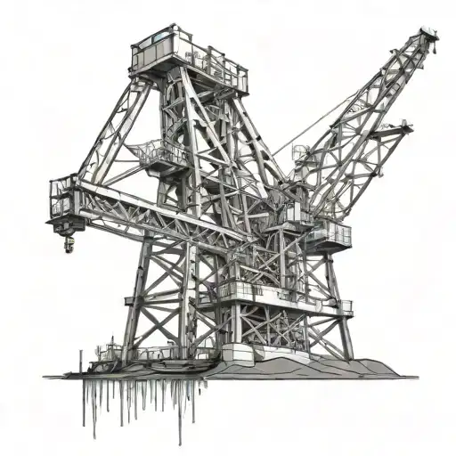 oil rig tattoo design idea