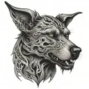 hell hound  tattoo design idea