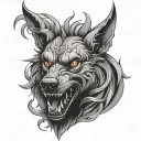 hell hound  tattoo design idea