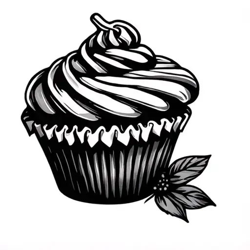 Cupcake tattoo design idea
