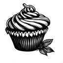 Cupcake tattoo design idea