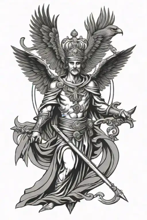 four cardinal virtues: justice, courage, wisdom, templance tattoo design idea