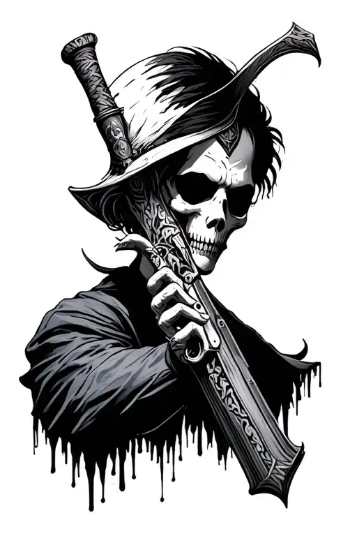 ax shadows die twice tattoo design idea