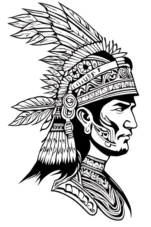 Spanish conquistador with maori face tattoos tattoo design idea