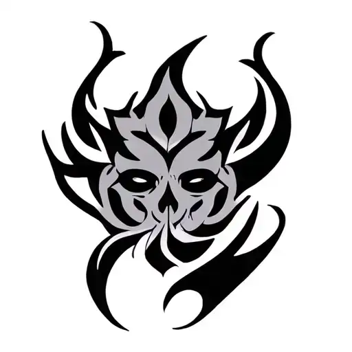 90s Tribal tattoo design idea