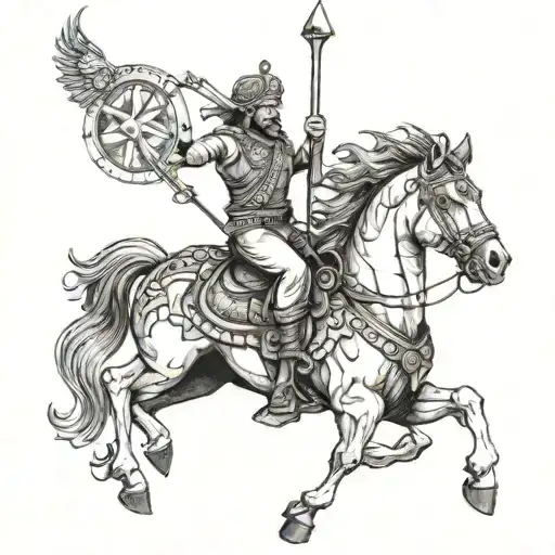 Lucky, Saggitarius, Delhi tattoo design idea