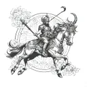 Lucky, Saggitarius, Delhi tattoo design idea