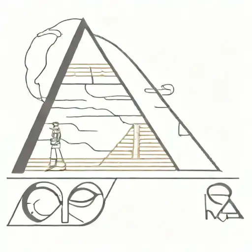 I want writing in Egyptian letters over Ra's eye and a realistic pyramid on top of it. These should be shadowed and Ra's tattoo design idea