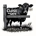 "“Close the gate”" Cattle gate with wheat tattoo design idea
