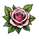 heraldic rose tattoo design idea