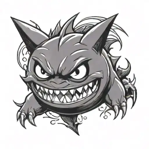 gengar and haunter tattoo design idea